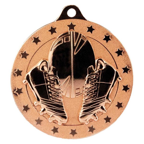 Cascade Stars Rugby Medal | Bronze | 50mm