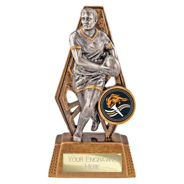 Immense Rugby Trophy | Antique Gold & Silver | 130mm