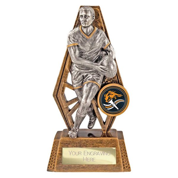 Immense Rugby Trophy | Antique Gold & Silver | 150mm