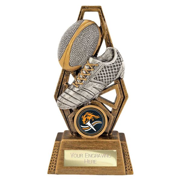 Immense Rugby Trophy | Antique Silver & Gold | 150mm