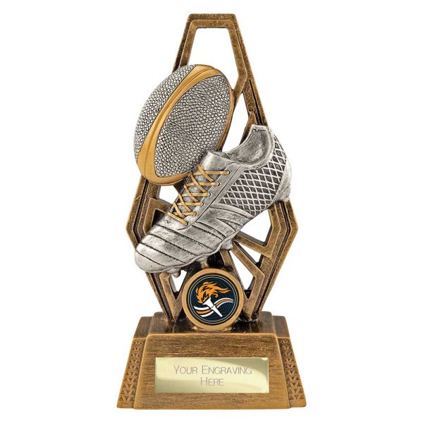 Immense Rugby Trophy | Antique Silver & Gold | 190mm
