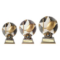 Pulse Star Rugby Trophy | Antique Silver & Gold | 135mm