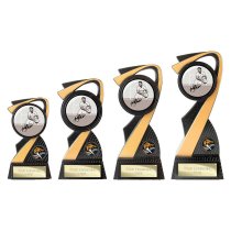 Mania Tower Rugby Trophy | Black & Gold | 180mm