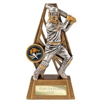 Immense Cricket Trophy | Batsman | Antique Gold & Silver | 150mm