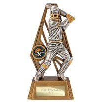 Immense Cricket Trophy | Batsman | Antique Gold & Silver | 190mm