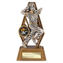 Immense Cricket Trophy | Bowler | Antique Gold & Silver | 150mm