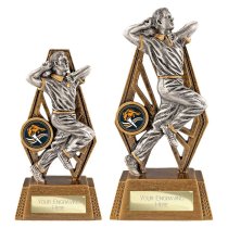 Immense Cricket Trophy | Bowler | Antique Gold & Silver | 190mm