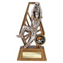 Immense Cricket Trophy | Fielder | Antique Gold & Silver | 150mm