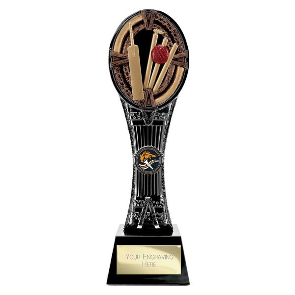 Maverick Extreme Tower Cricket Trophy | Black & Antique Bronze | 260mm