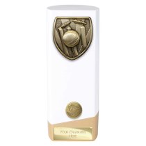 Prime Cobra Cricket Trophy | White & Gold | 190mm