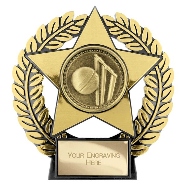 Emperor Star Cricket Plaque | Gold | 120mm
