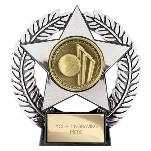 Emperor Star Cricket Plaque | Silver | 120mm
