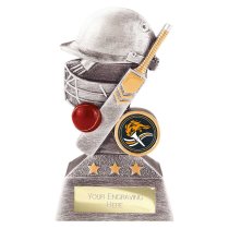 Smash Cricket Trophy | Antique Silver & Gold | 140mm