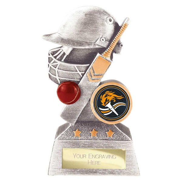 Smash Cricket Trophy | Antique Silver & Gold | 160mm