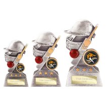 Smash Cricket Trophy | Antique Silver & Gold | 160mm
