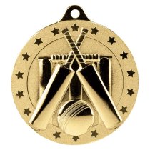 Cascade Stars Cricket Medal | Gold | 50mm