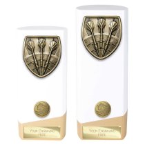 Prime Cobra Darts Trophy | White & Gold | 160mm