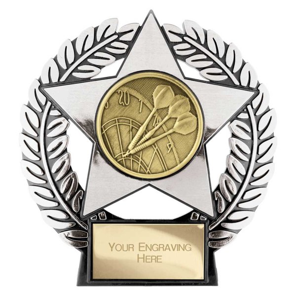 Emperor Star Darts Plaque | Silver | 120mm