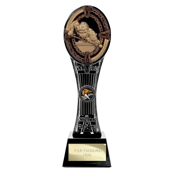 Maverick Extreme Tower Pool/Snooker Trophy | Black & Antique Bronze | 260mm