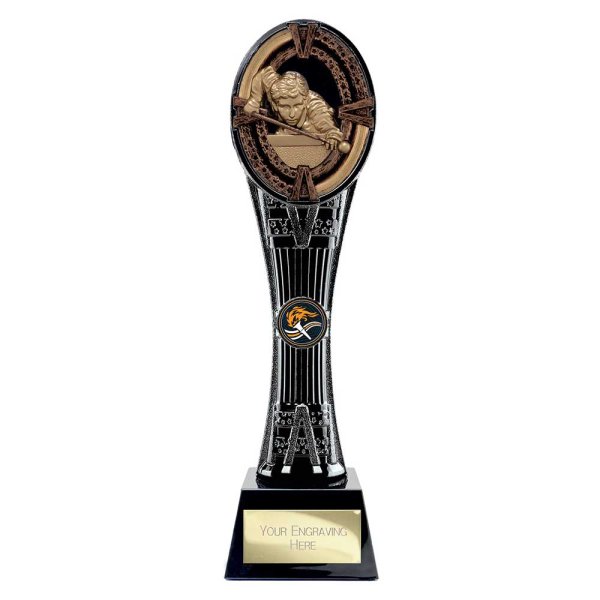 Maverick Extreme Tower Pool/Snooker Trophy | Black & Antique Bronze | 290mm
