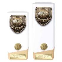 Prime Cobra Pool Trophy | White & Gold | 160mm