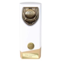 Prime Cobra Pool Trophy | White & Gold | 190mm