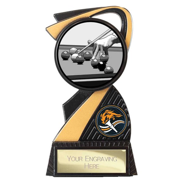 Mania Tower Pool Trophy | Black & Gold | 130mm