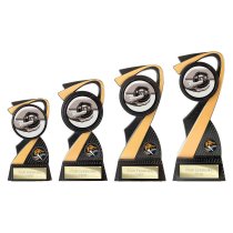 Mania Tower Lawn Bowls Trophy | Black & Gold | 205mm