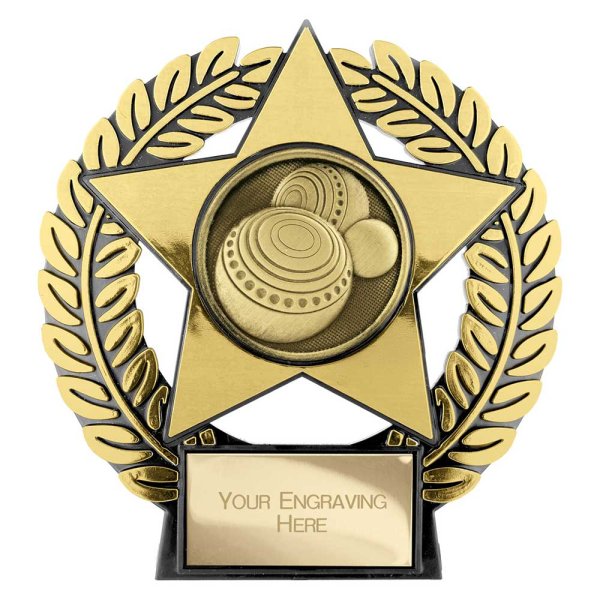 Emperor Star Lawn Bowls Plaque | Gold | 120mm