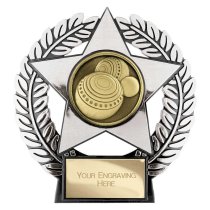 Emperor Star Lawn Bowls Plaque | Silver | 120mm