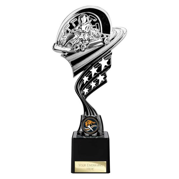Innov8 Go Kart Trophy | Silver & Black | 250mm