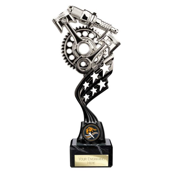 Innov8 Motorsport Trophy | Silver & Black | 225mm