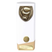 Prime Cobra Boxing Trophy | White & Gold | 190mm