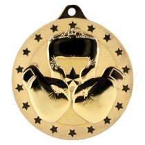 Cascade Stars Boxing Medal | Gold | 70mm