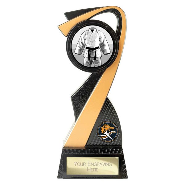 Mania Tower Martial Arts Trophy | Black & Gold | 205mm