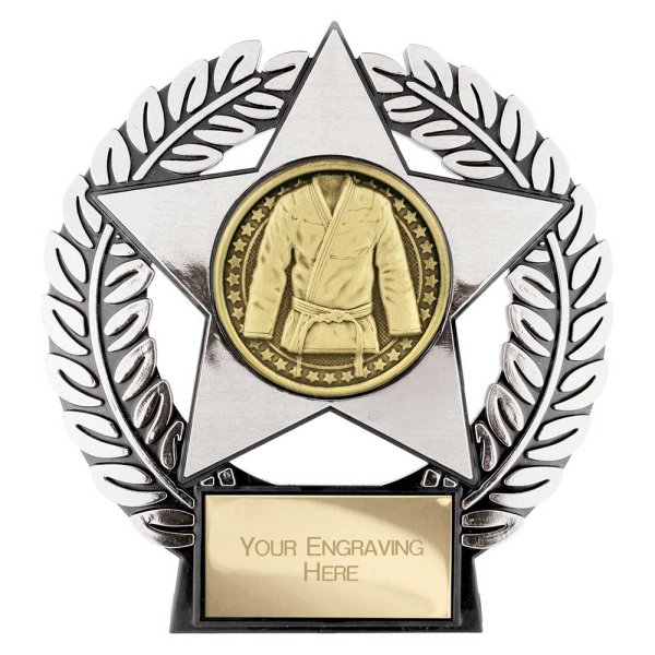 Emperor Star Martial Arts Plaque | Silver | 120mm