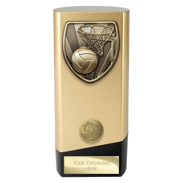Prime Cobra Netball Trophy | Gold & Black | 160mm