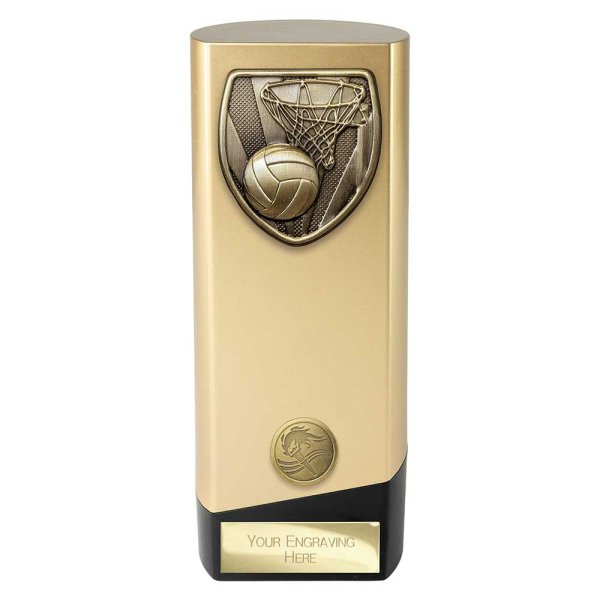 Prime Cobra Netball Trophy | Gold & Black | 190mm
