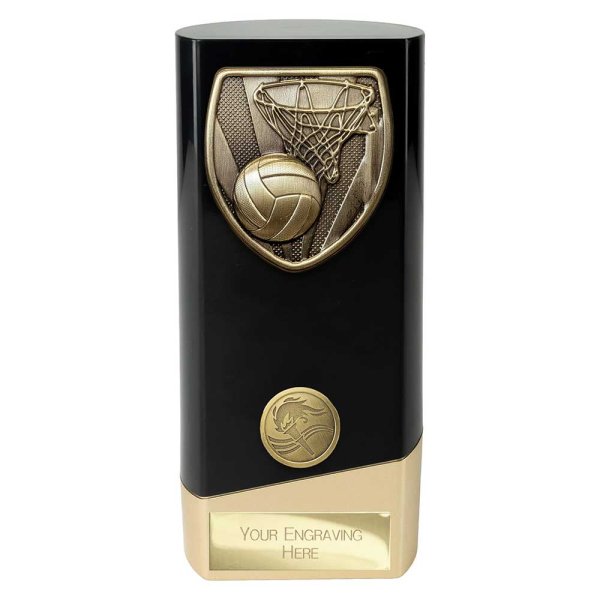 Prime Cobra Netball Trophy | Black & Gold | 160mm