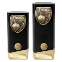Prime Cobra Netball Trophy | Black & Gold | 160mm