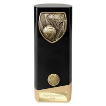 Prime Cobra Netball Trophy | Black & Gold | 190mm