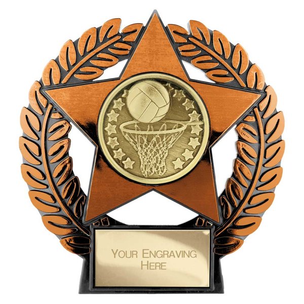 Emperor Star Netball Plaque | Bronze | 120mm