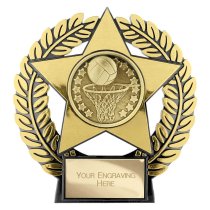 Emperor Star Netball Plaque | Gold | 120mm