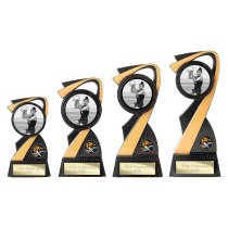 Mania Tower Netball Trophy | Black & Gold | 205mm
