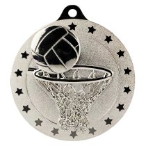 Cascade Stars Netball Medal | Silver | 50mm