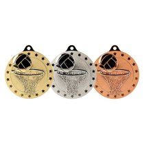 Cascade Stars Netball Medal | Silver | 50mm