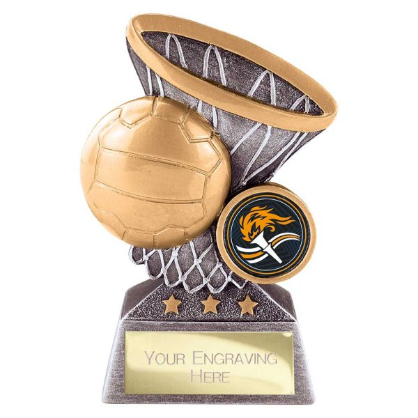 Smash Netball Trophy | Silver & Gold | 120mm