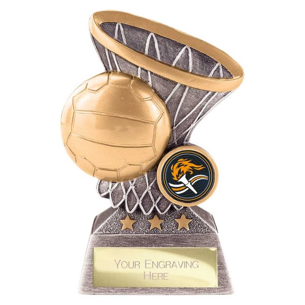 Smash Netball Trophy | Silver & Gold | 140mm