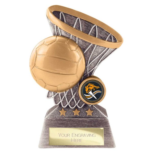 Smash Netball Trophy | Silver & Gold | 160mm