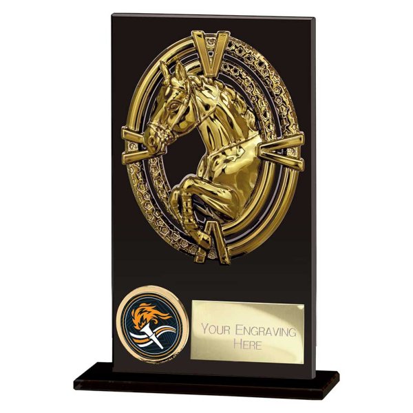 Maverick Hero Equestrian Glass Trophy | 140mm